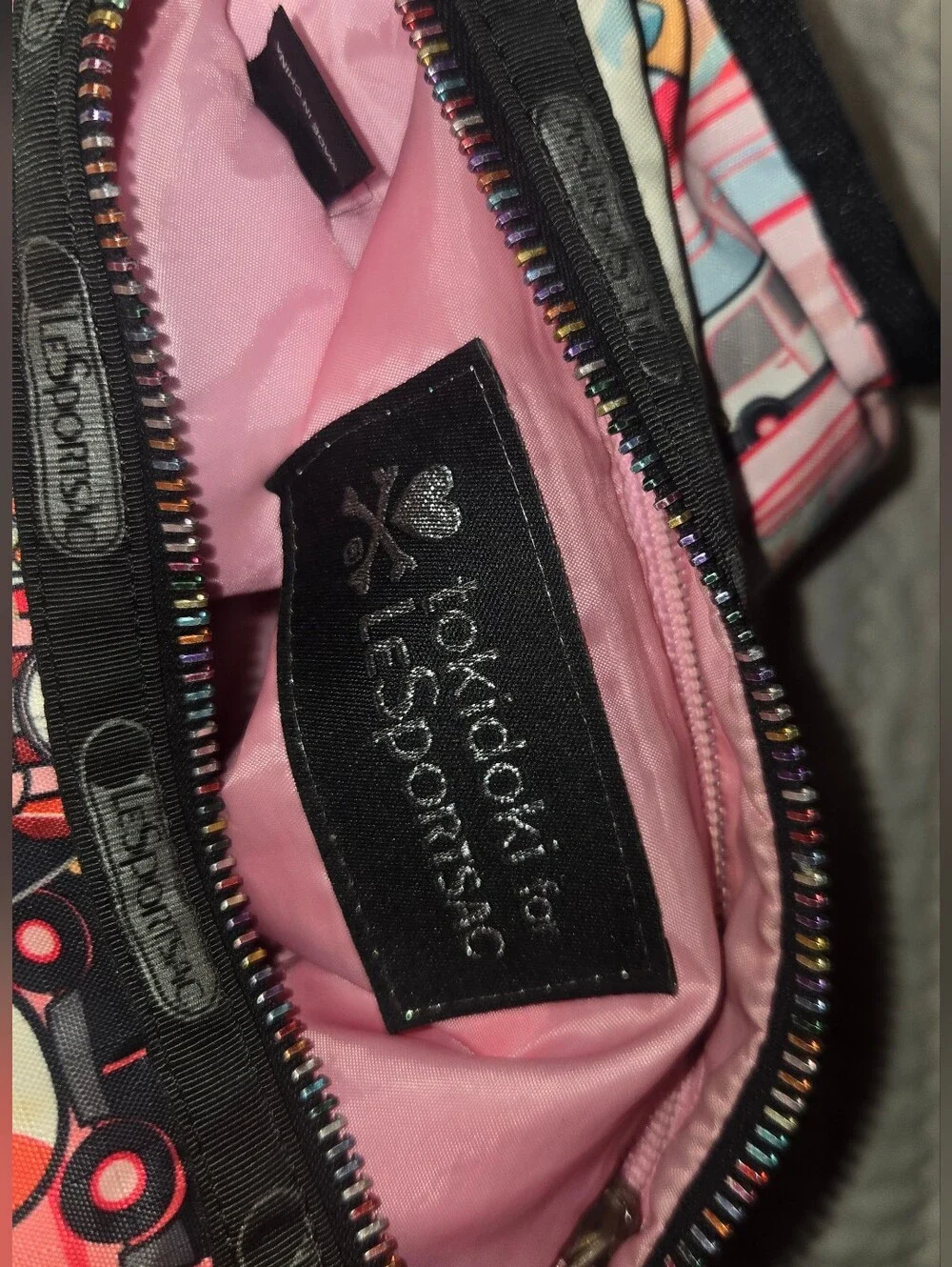 Lesportsac Pink Multi-Color Printed Crossbody Bag